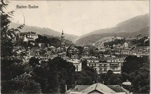 Ansichtskarte Baden-Baden Totale 1911