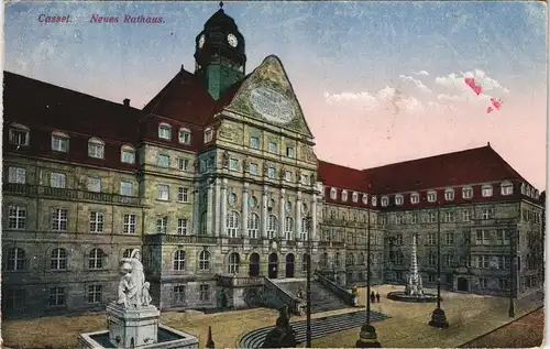 Ansichtskarte Kassel Cassel Partie am Rathaus 1915