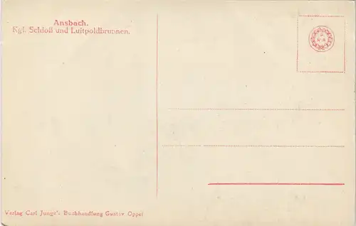 Ansichtskarte Ansbach Schloß 1930