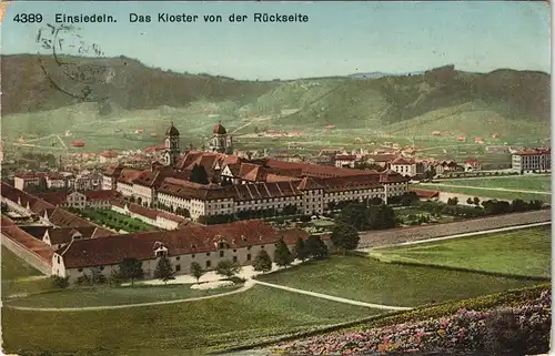 Ansichtskarte Einsiedeln Stadt und Kloster 1913