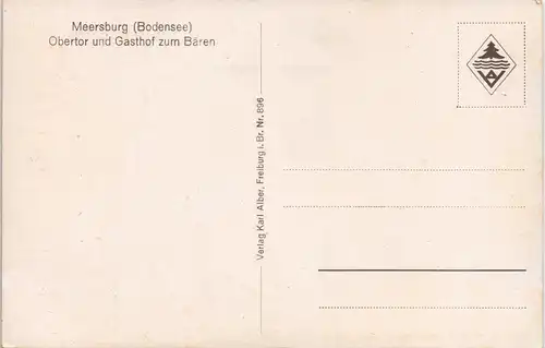 Ansichtskarte Meersburg Obertor und Gasthof zum Bäre - Künstlerkarten 1916