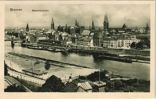 Ansichtskarte Bremen Panorama-Ansicht Stadt Gesamtansicht 1920