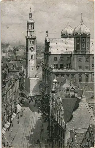Ansichtskarte Augsburg Stadt-Ansicht Festpostkarte Fest der Heimat 1925