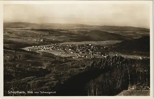 Ansichtskarte Schopfheim Blick von Schweigmatt Panorama-Ansicht 1930