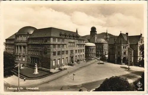 Ansichtskarte Freiburg im Breisgau Platz an der Universität 1930