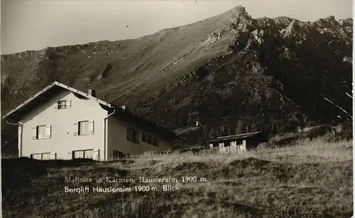 Ansichtskarte Mallnitz Berglift Gastwirtschaft Häusleralm Berg Panorama 1950