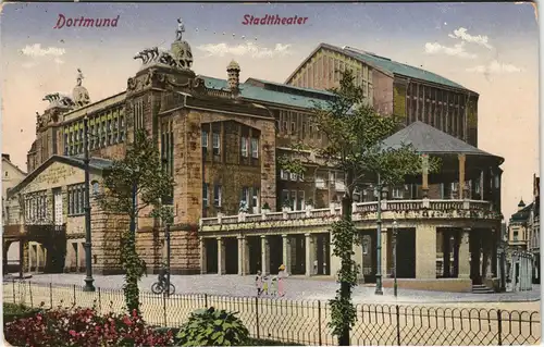 Ansichtskarte Dortmund Stadttheater Theater color Ansicht 1917
