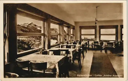 Garmisch-Partenkirchen Café Caffee „Schöne Aussicht" Innenansicht 1940