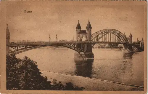 Ansichtskarte Bonn Rheinbrücke 1922