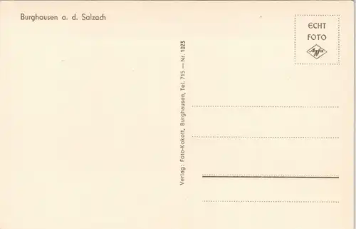 Ansichtskarte Burghausen Panorama Partie a. d. Salzach 1940