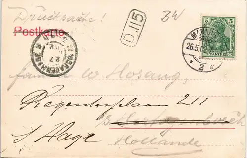 Ansichtskarte Mannheim Hafen Partie, Schiffe und Lagergebäude 1902