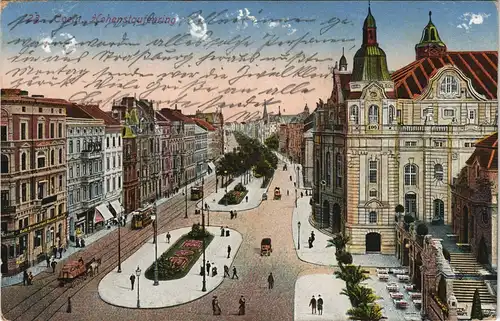 Ansichtskarte Köln Hohenstaufenring 1915   im 1. Weltkrieg Feldpost gelaufen
