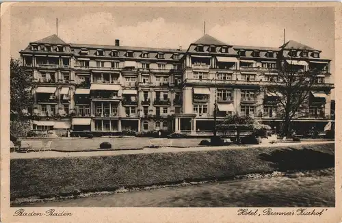 Ansichtskarte Baden-Baden Hotel, Brenners Kurhof 1928