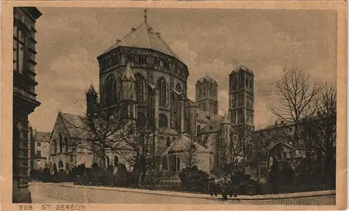 Ansichtskarte Köln Partie an der St. Gereon Kirche 1920