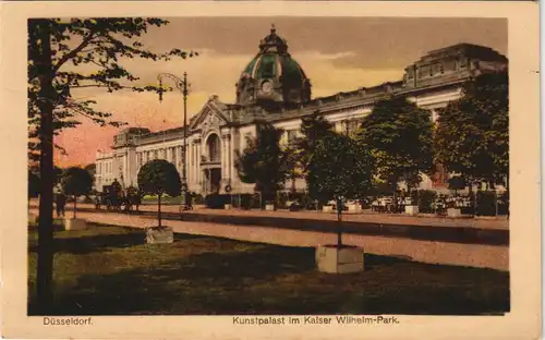 Ansichtskarte Düsseldorf Kunstpalast im Kaiser Wilhelm-Park 1920