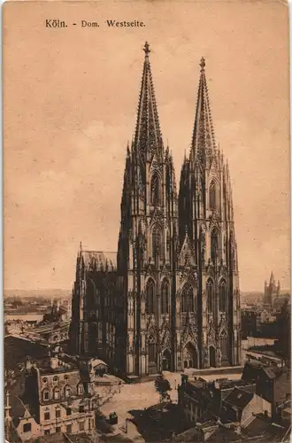Ansichtskarte Köln Dom Westseite Kölner Dom 1909