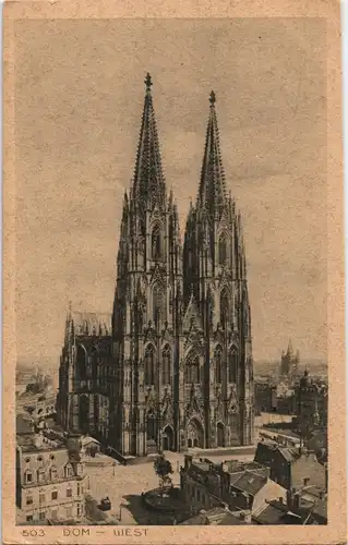 Ansichtskarte Köln Kölner Dom Westseite Gesamtansicht 1910