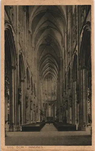 Ansichtskarte Köln Kölner Dom Inneres Innenansicht 1910