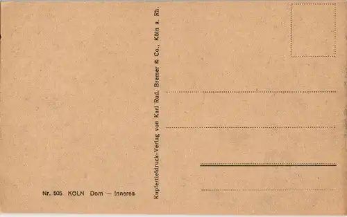 Ansichtskarte Köln Kölner Dom Inneres Innenansicht 1910