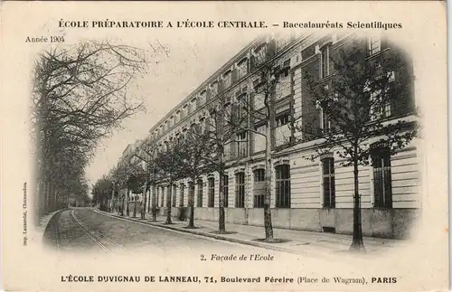 CPA Paris L'ÉCOLE DUVIGNAU DE LANNEAU, 71, Boulevard Péreire 1906