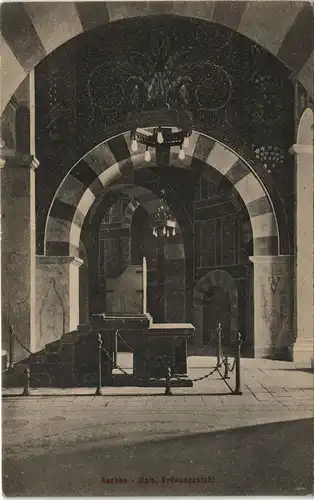 Ansichtskarte Aachen Dom, Krönungestuhl 1910