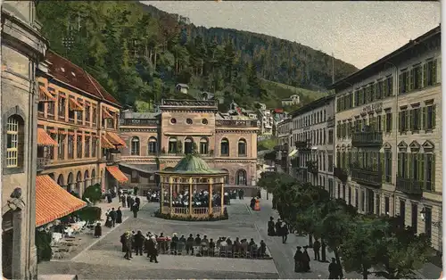 Ansichtskarte Bad Wildbad Partie am Kurplatz 1908