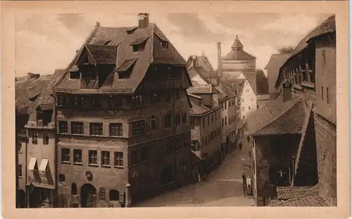 Ansichtskarte Nürnberg Albrecht-Dürer-Haus Strassen Ansicht 1920