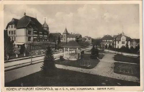 Ansichtskarte Königsfeld im Schwarzwald Partie am Oberer Platz 1920