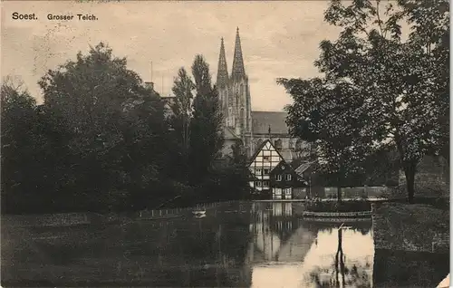Ansichtskarte Soest Grosser Teich 1910