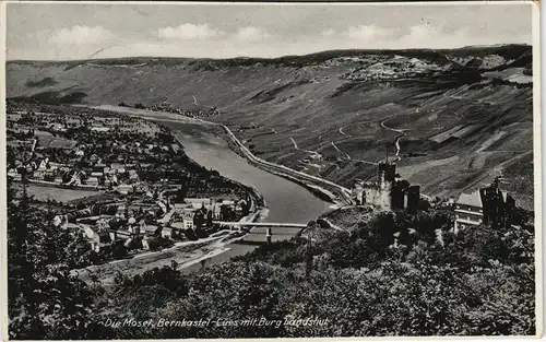 Bernkastel-Kues Berncastel-Cues Panorama-Ansicht Mosel und Burg Landshut 1938