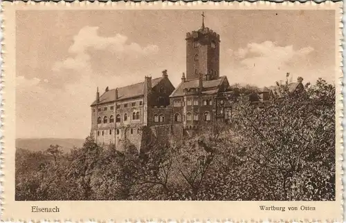 Ansichtskarte Eisenach Wartburg von Osten Castle View 1925
