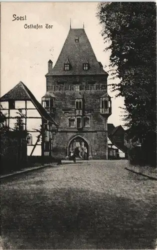 Ansichtskarte Soest Strassen Partie Osthofen Tor 1910