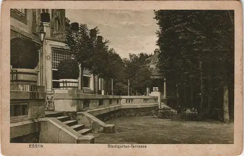 Ansichtskarte Südviertel-Essen (Ruhr) Stadtgarten-Terrasse 1923