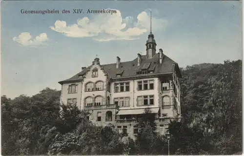 Ansichtskarte Sulzburg Genesungsheim des XIV. Armeekorps 1910