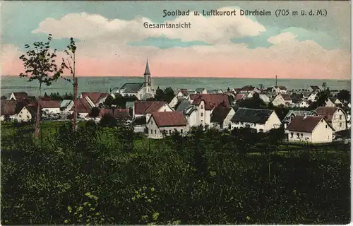 Ansichtskarte Bad Dürrheim Soolbad Gesamtansicht Panorama-Ansicht 1910