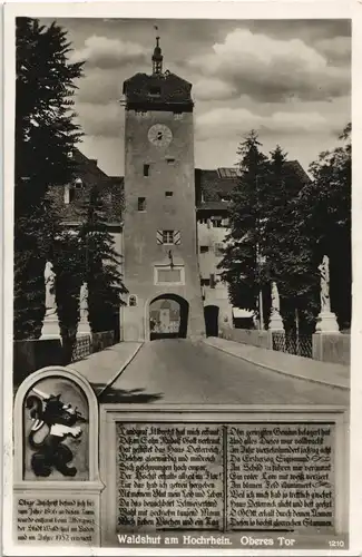 Ansichtskarte Waldshut-Waldshut-Tiengen Strassen Partie Oberes Tor 1940