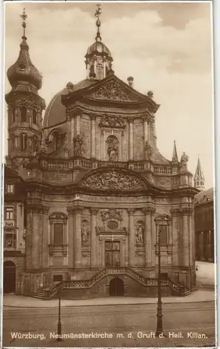 Würzburg Kirche Neumünsterkirche m. d. Gruft d. Heil. Kilian 1925