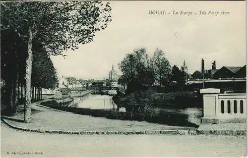 CPA Douai Dowaai La Scarpe - The Scarp river 1915