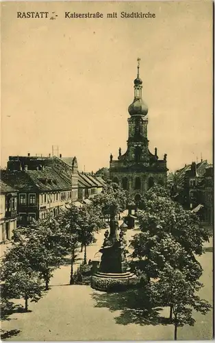 Ansichtskarte Rastatt Kaiserstraße 1914