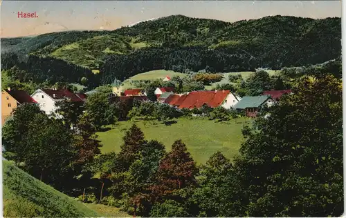 Ansichtskarte Hasel (Baden - LK Lörrach) Stadt, Gasthof Erdmannshöhe 1915