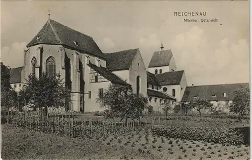 Ansichtskarte Insel Reichenau Münster - Garten 1909