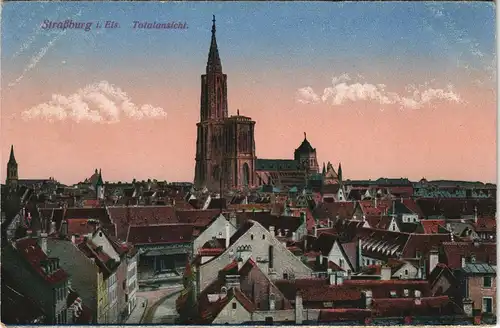 CPA Straßburg Strasbourg Panorama-Ansicht Totalansicht 1910