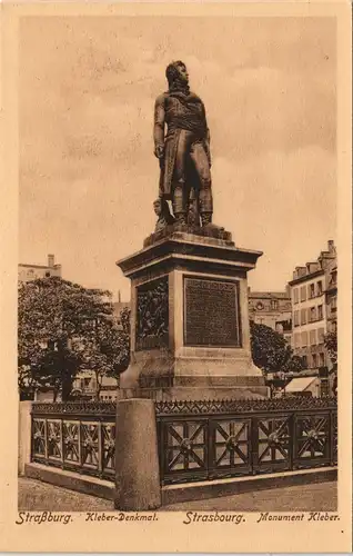 CPA Straßburg Strasbourg Geschäfte - Kleberdenkmal 1914