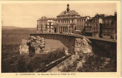 Constantine قسنطينة Le Nouveau Square et l'Hôtel de Ville, Panoramic View 1910
