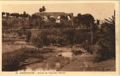 Constantine قسنطينة Ruines de l'Aqueduc Romain, Ruinen der Römer 1910