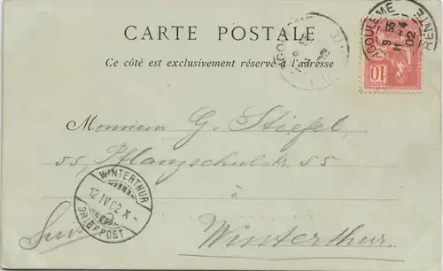 CPA Angouleme Vue Générale prise de Saint-Roch 1902 WINTERTHUR(Ankunftsstempel)