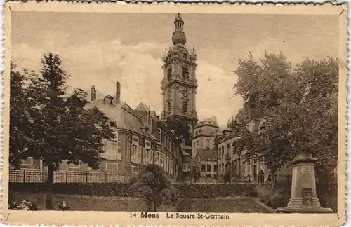 CPA .Frankreich Mons Le Square St-Germain 1937