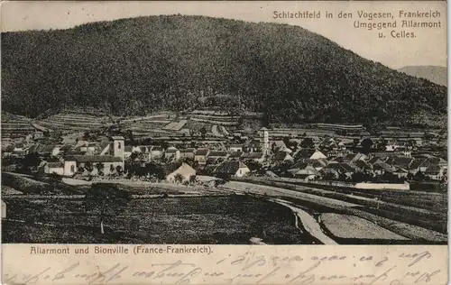 CPA Allarmont (Vogesen Vosges) Celles Stadt gel. Feldpost 1915