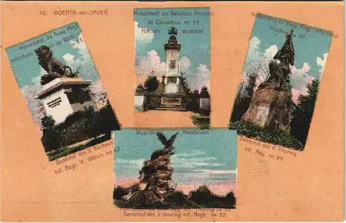 CPA Wörth an der Sauer Wœrth WK1: Denkmäler 4 Bild 1919