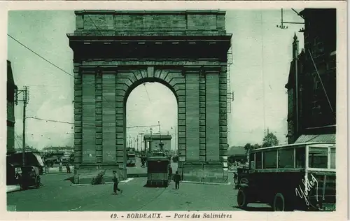 CPA Bordeaux Straßenbahn - Porte des Salinieres 1930